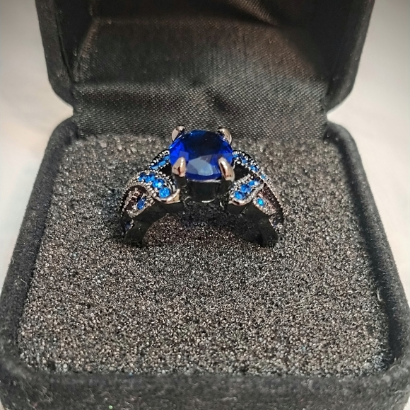 S6 BLK Titanium/Sapphire Ring - Picture 4 of 9